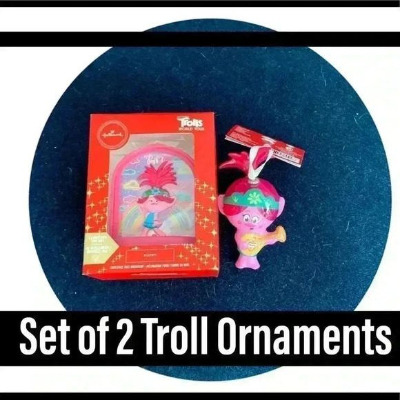 2 Pc Troll Ornament Set - Picture 1 of 6